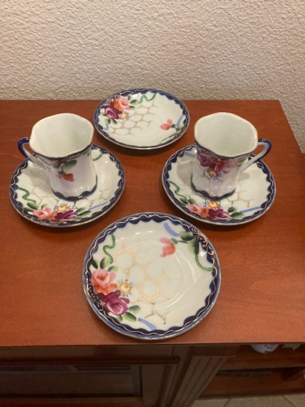 🌸 Vintage Japanese Floral Teacup & Saucer Set (1950's - 1960's)